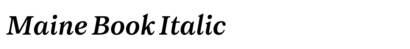 Maine Book Italic
